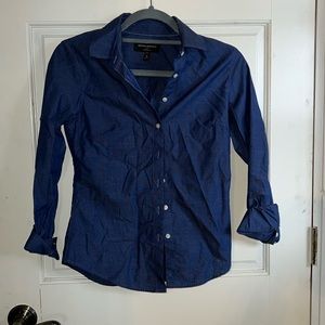 Blue button down shirt